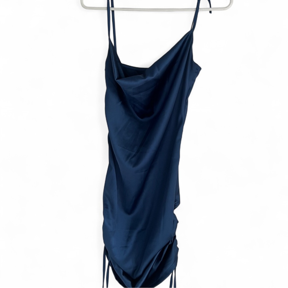 Elegant Navy Blue Slip Dress